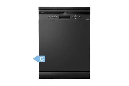 Comfee Lave-vaisselle pose libre FD1535E-DX L60cm 42db avec 15 couverts, 8 programmes, Affichage LED Dark Inox-Énergétique C