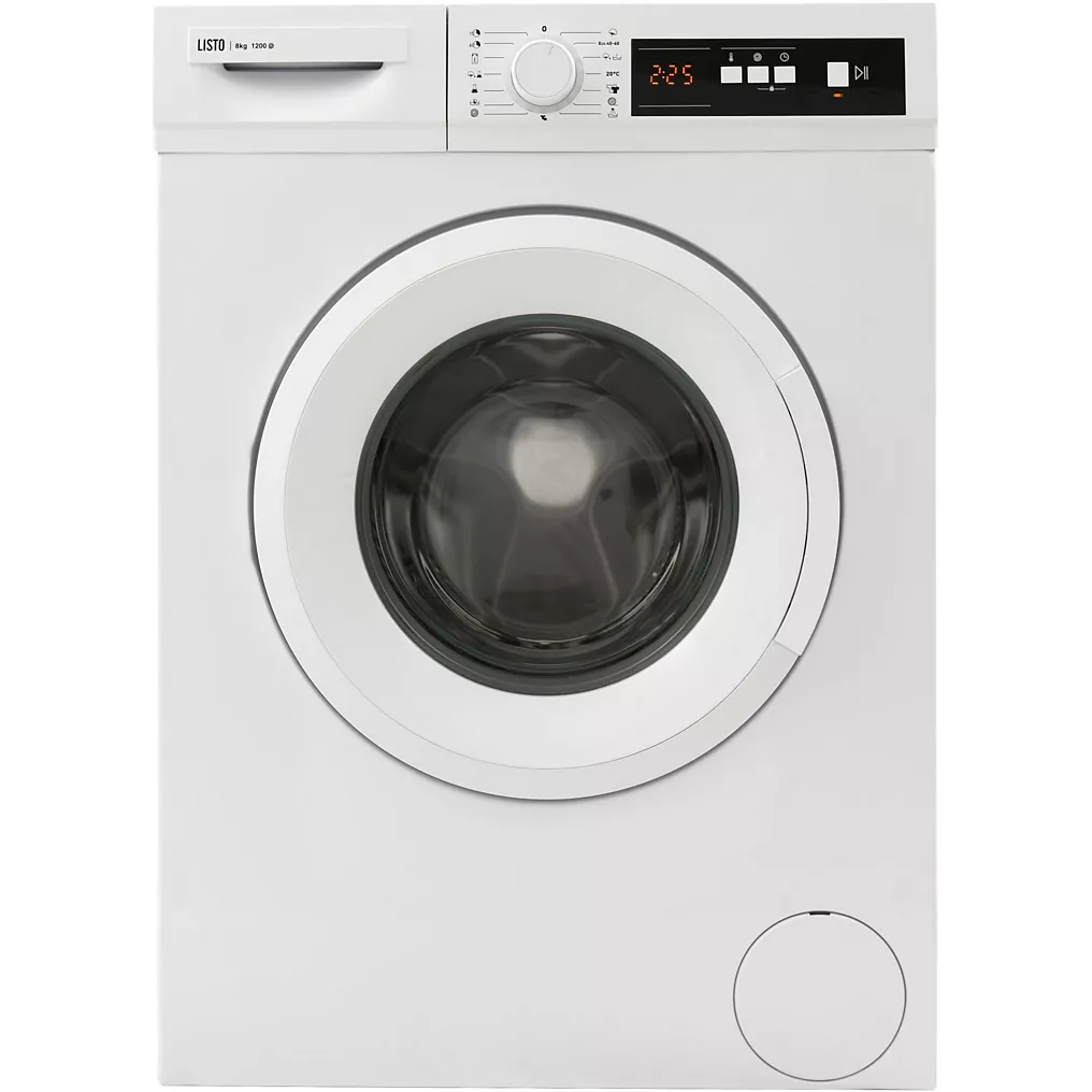 Description Lave-linge hublot LISTO LF812-L3b : efficacité et simplicité Lave linge hublot LISTO LF812-L3bPerformance et économie d'énergie Le lave-linge hublot LISTO LF812-L3b se distingue par sa classe énergétique B, garantissant une consommation optimisée avec seulement 55 kW pour 100 cycles. Avec une capacité de lavage de 8 kg, il convient parfaitement pour une utilisation familiale. Son essorage efficace atteint 1200 tours par minute, classé B, associé à un niveau sonore contenu de 75 dB en essorage. La durée du programme éco est de 218 minutes, et la consommation d'eau par cycle est de 48 litres, assurant ainsi des performances respectueuses de l'environnement et de votre budget. Lave linge hublot LISTO LF812-L3bConfort d'utilisation et design fonctionnel Ce modèle LISTO offre une simplicité d'utilisation avec son panneau de commandes intuitif et ses 15 programmes adaptés à différents textiles. Le lave-linge s'intègre facilement dans votre espace grâce à ses dimensions compactes (59.7 x 84.5 x 52.7 cm) et sa couleur blanche épurée. Il est conçu pour une installation rapide et simple, avec un sens d'ouverture du hublot fixé à droite et une profondeur adaptée pour superposer un sèche-linge, à condition d'avoir une profondeur minimale de 60 cm. L'indice de réparabilité de 6.5/10 témoigne d'un engagement pour la durabilité et la facilité de maintenance.