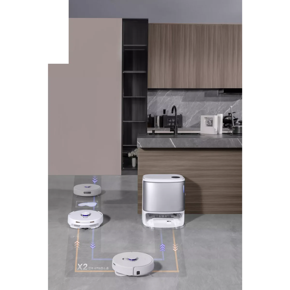 Aspirateur robot NARWAL Freo Z10 Ultra Blanc Argente – Image 8