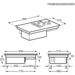 Plaque induction aspirante AEG CCE84751CB Breeze – Image 3