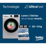 Lave linge séchant hublot BEKO B5DFT51044DOS – Image 3