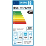 Sèche linge pompe à chaleur LG RH6P12WH – Image 9