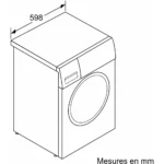Lave linge hublot BOSCH WGG254FSFR Serenity – Image 3