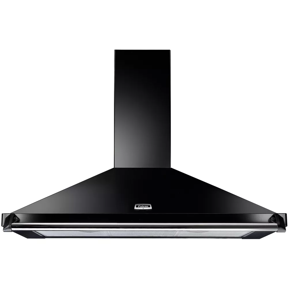 Hotte grande largeur FALCON 90 NOIR BAR+BADG CHROME