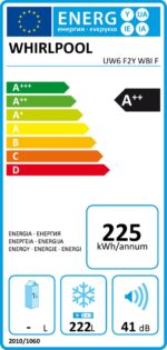 Whirlpool UW6 F2Y WBI F congélateur Droit Autoportante 222 L Blanc – Image 4