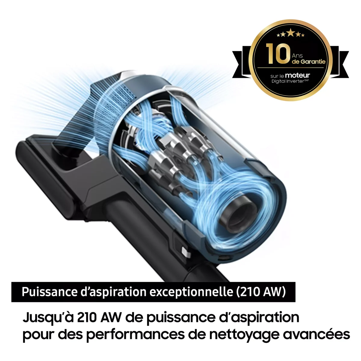 Aspirateur balai SAMSUNG Bespoke AI Jet Lite Complete Extra 2 batteries VS80F28EES – Image 10